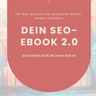 Cover des SEO eBooks 2.0 mit dem Titel „Dein SEO-eBook 2.0 – Sichtbar sein im Jahr der KI“. Roter Hintergrund mit weissem Text und dem Slogan „Für alle, die nicht nur mitspielen wollen, sondern auffallen.“ Autorin: Sabine Schwärzler, Veröffentlichung: Juni 2025. Im Hintergrund ein stilisiertes, urbanes Linienmotiv in Pastellfarben.